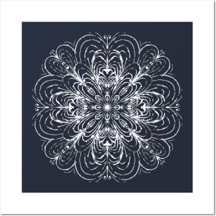 Snowflake Mandala Posters and Art